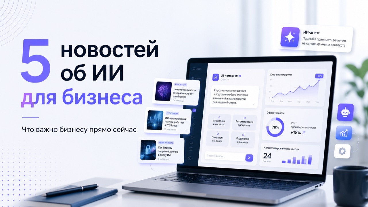 5 новостей об ИИ для бизнеса: агенты, чат-боты и автоматизация